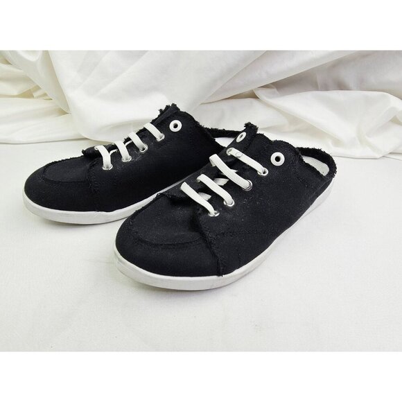 Vionic Beach Size 9 Wide Breeze Black Slip On Canvas Comfort Fashion Sneakers - Picture 1 of 16